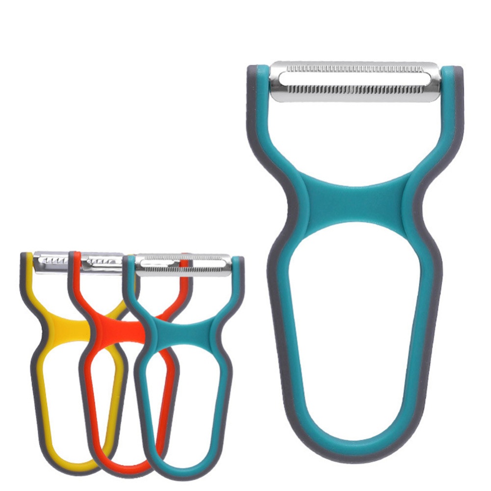 Three-piece Stainless Steel Peeler Slicer Shredder Multi Blade Grater Zesters Kitchen Accessories As shown