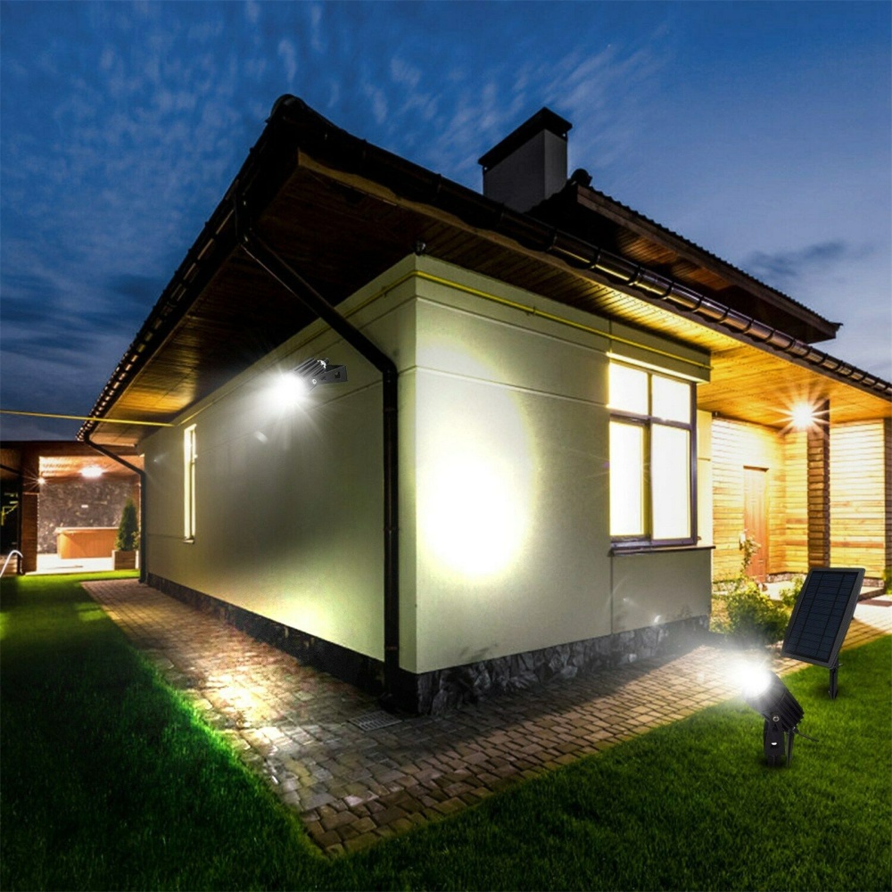 Led Twin Solar Spot Lights 1000lm IP65 Waterproof Super Bright Automatic on off Spotlight - Image 2