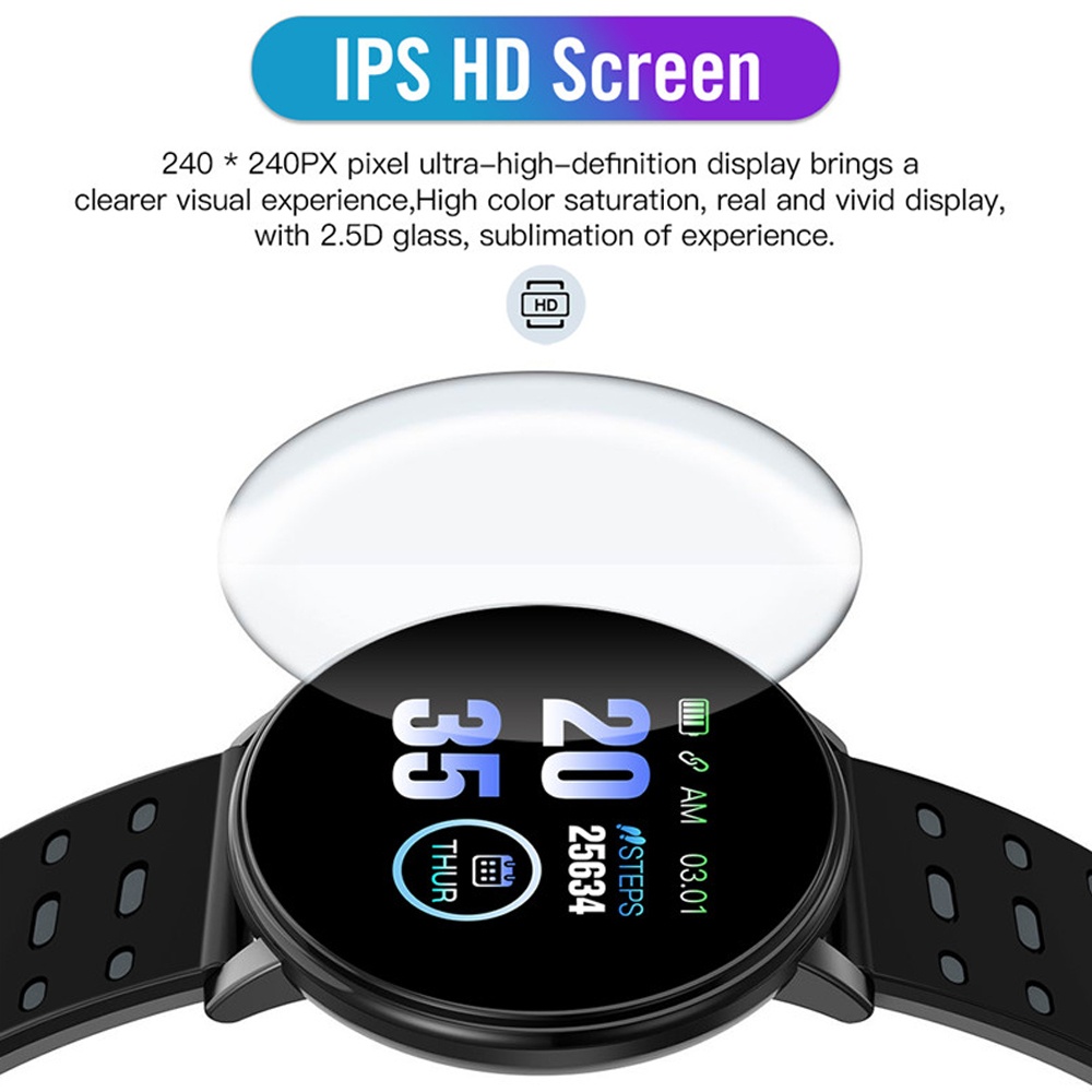 1.3inch Sport Watch Intelligent Bracelet Message Information Heart Rate Monitor for Android iOS Blue - Image 2