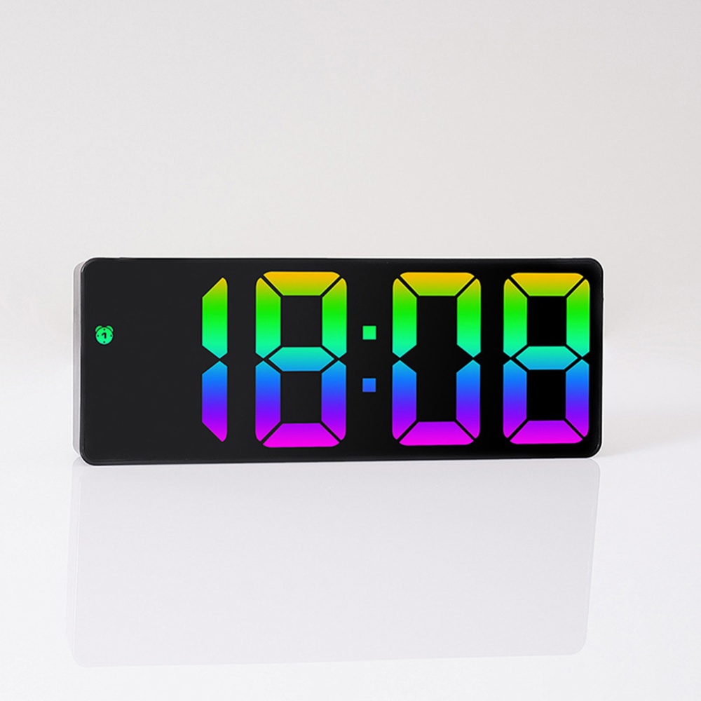 Led Electronic Bedroom Alarm Clock 12/24 Hours Adjustable Brightness Desk White Shell Type C - Image 3