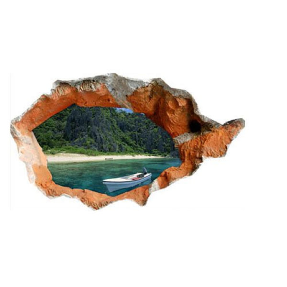 3D Wall Decals Wall Hole Removable Lake View Stickers Home Wall Decor Gift - Image 2