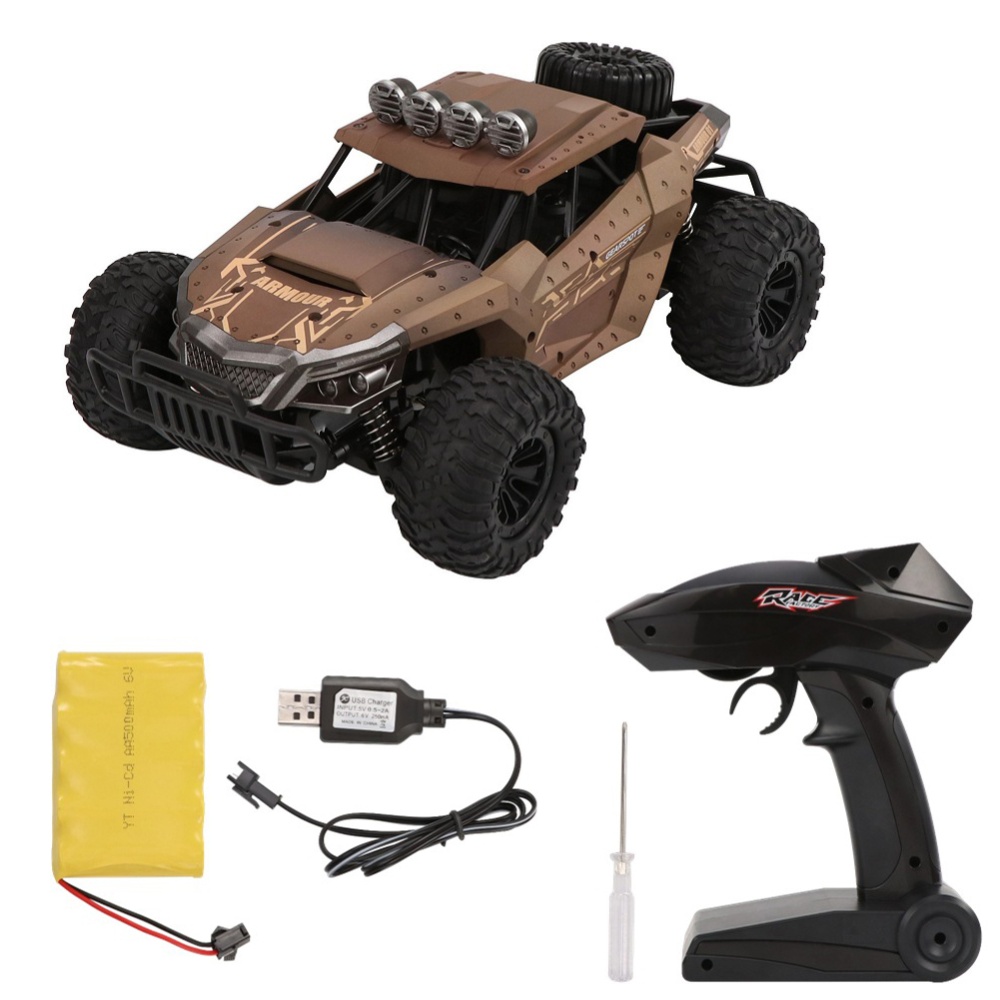 RC Car HQ1803 1/18 2.4G 4WD Off-Road High Speed Racing Climbing Remote Control Electric Off Road Truck brown_standard - Image 2