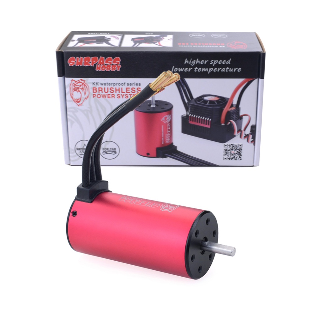 SURPASSHOBBY KK 4068 2650KV/2050KV Brushless Motor for GTR/Lexus 1:8 2S 3S 4S RC Drift Racing Off-road Climbing Car Sensorless red - Image 2