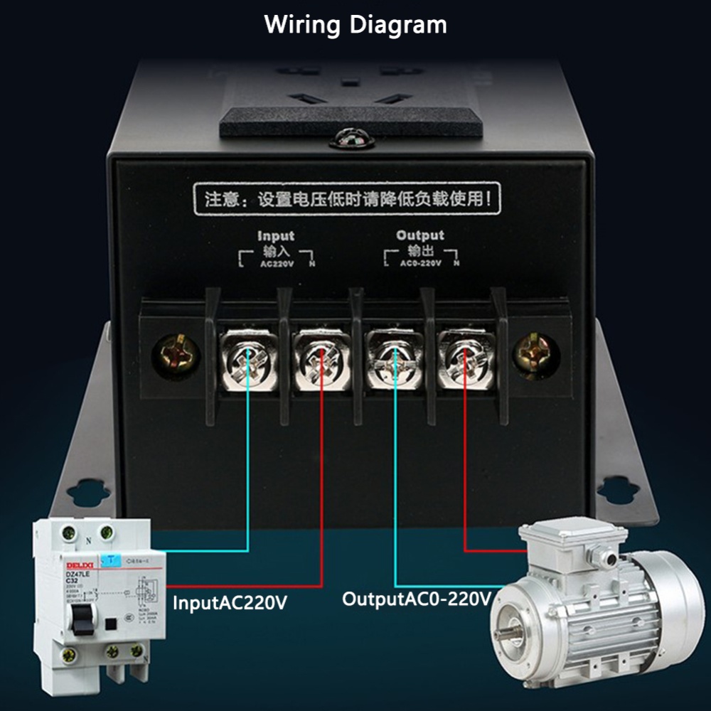 220v 10000w High-power Scr Voltage Regulator With Heat Sink Motor/fan/electric Drill Speed Controller Governor - Image 2