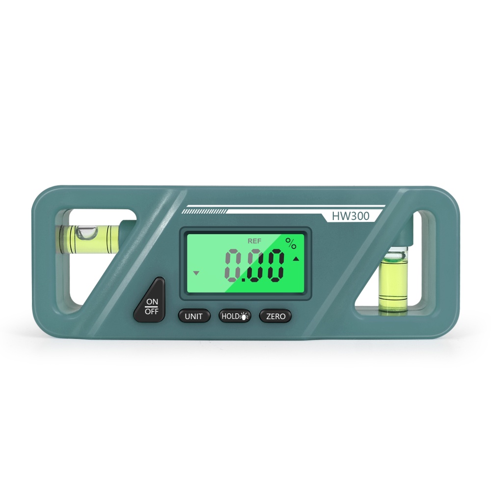 Inclinometer Angle Finder Level Digital Protractor Magnetic 90 Degree Goniometer Gray Green