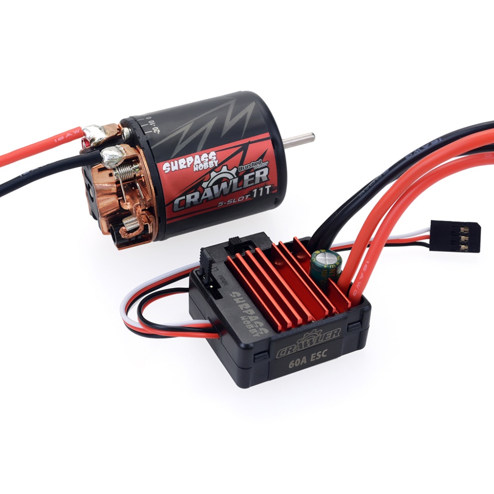 540 Brushed Motor 11T/13T/16T/20T 60A RC ESC Combo Set for Remote Control Redcat Volcano EPX Blackout XTE Traxxas TRX-4 11T KSY0057 - Image 2