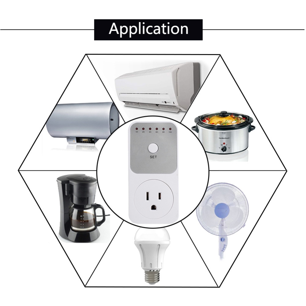 Electronic Components + Hardware Plastic 1-10 Hour Countdown Socket Household U.S. regulations - Image 2