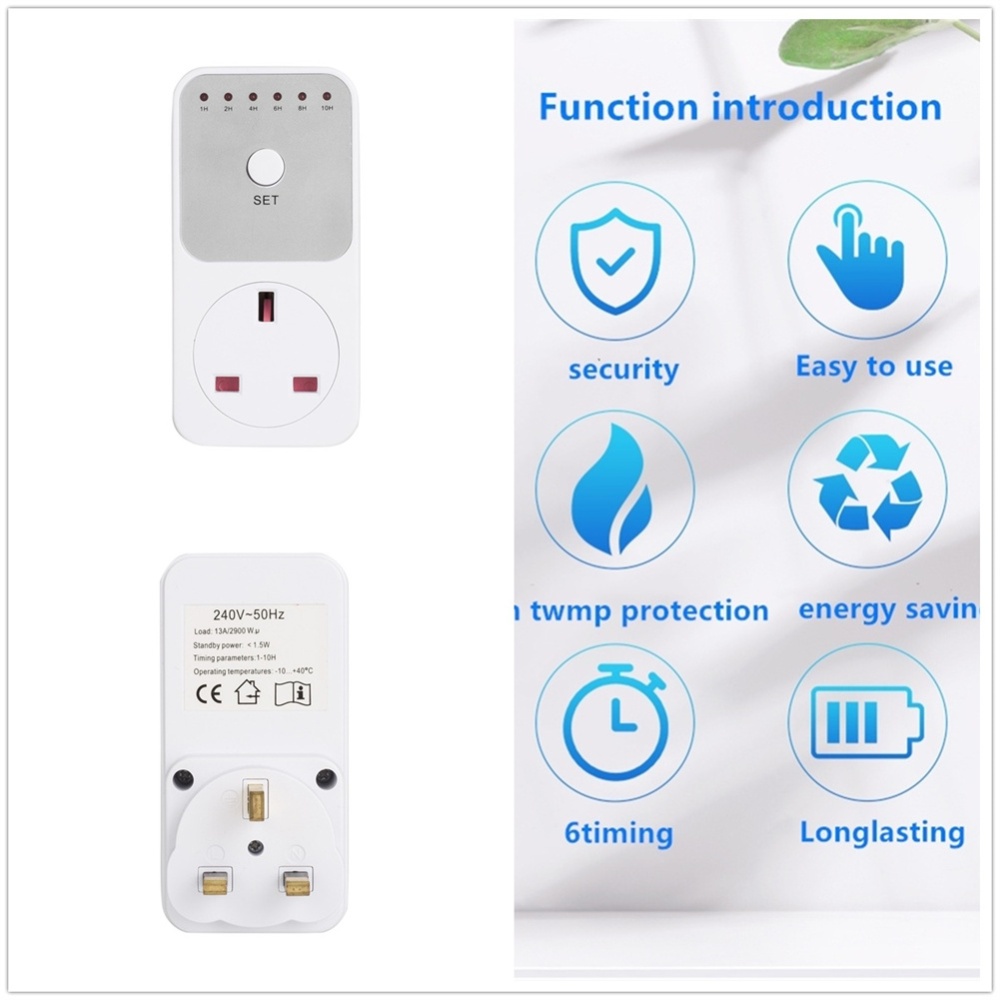 Electronic Components + Hardware Plastic 1-10 Hour Countdown Socket Household U.S. regulations - Image 3