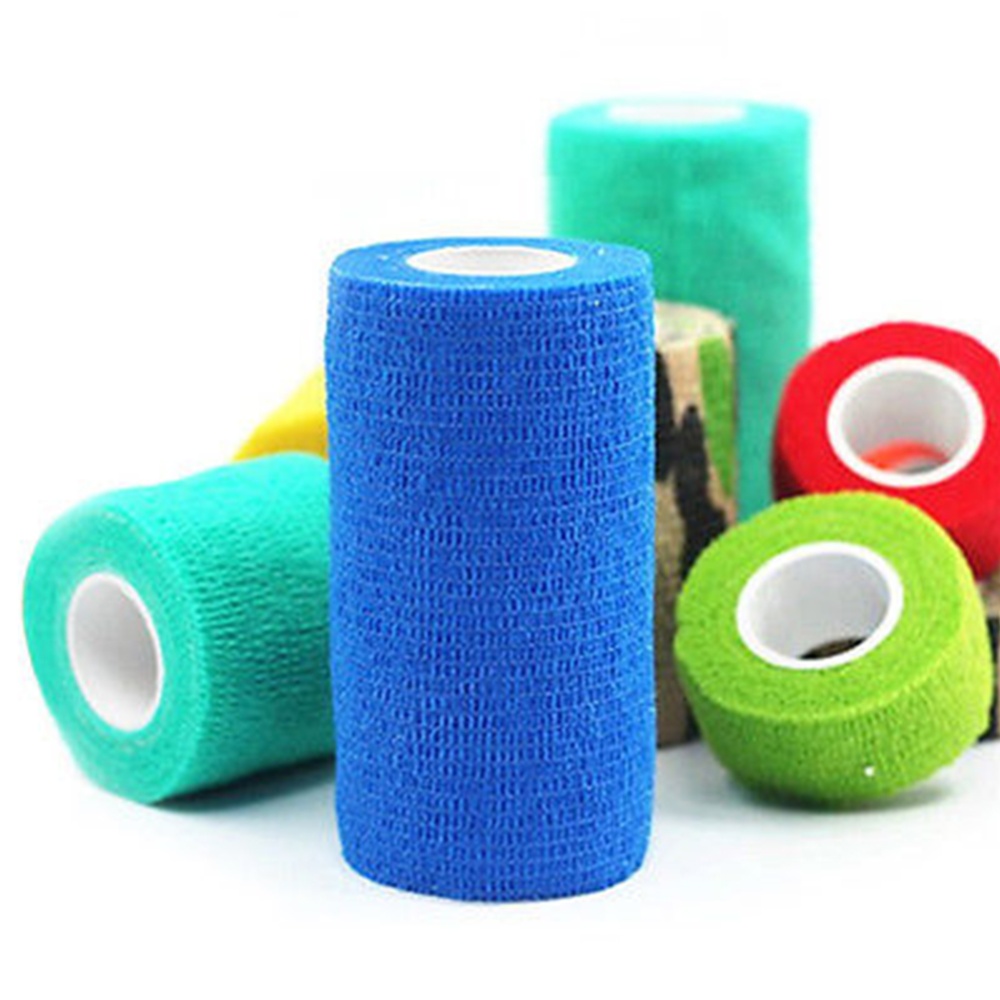 Antiallergic Pet Wound Cohesive Bandage Tape Dog Cat Animal Elastic Self Adherent Wrap 2.5cm*4.5m random colour