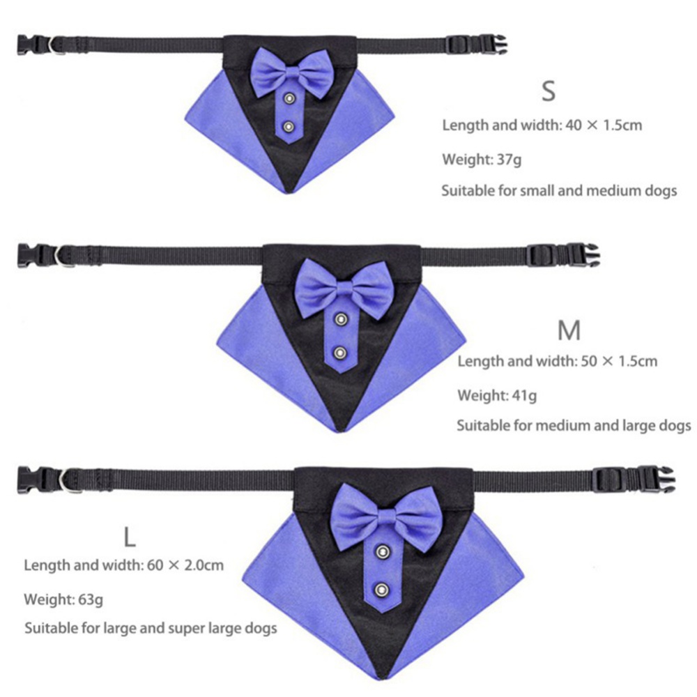 Pet Formal Necktie British Style Bow Tie Accessories For Small Medium Dog Cat Black and white_M - Image 3