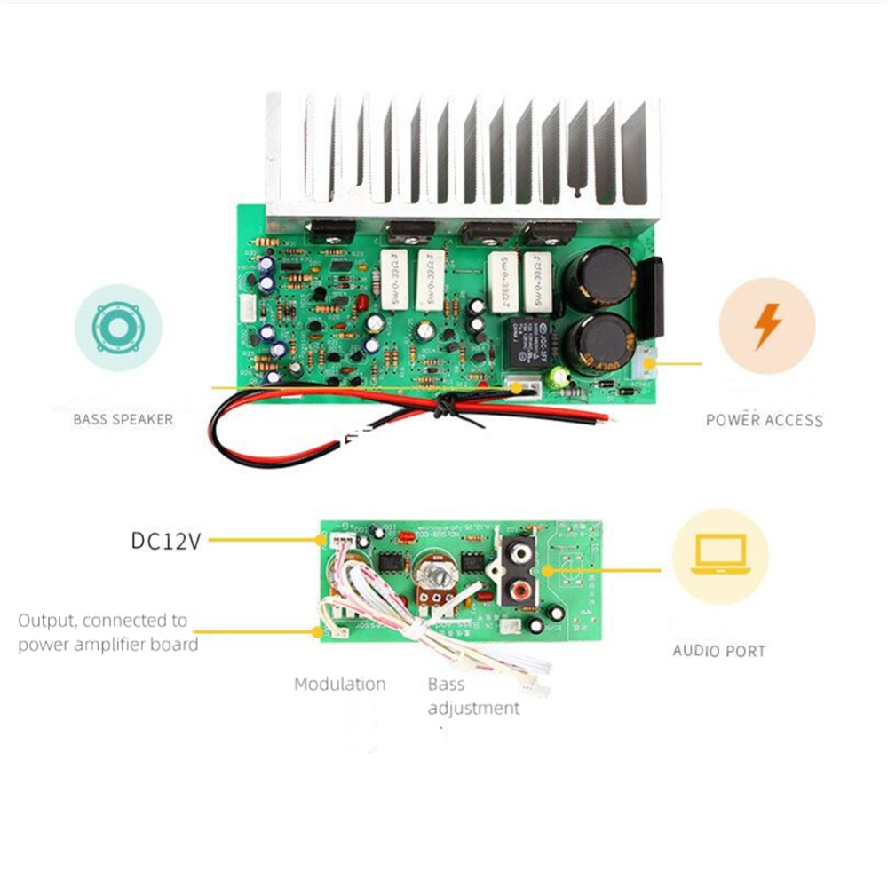 AC24-28V 350W Subwoofer Power Amplifier Board Mono Motherboard Speakers - Image 3