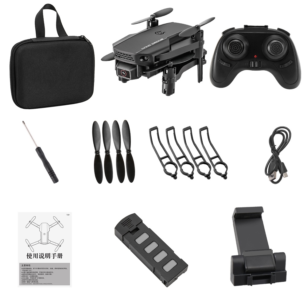 KF611 Drone 4k HD Camera Wide Angle 1080p WIFI FPV Dual Quadcopter Height Keep Toy With storage bag