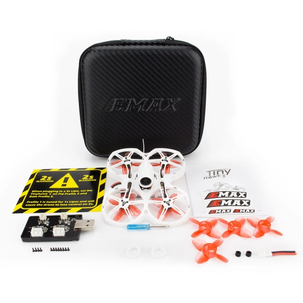 EMAX Tinyhawk II 75mm 1-2S Whoop FPV Racing Drone BNF FrSky D8 Runcam Nano2 Cam 25/100/200mw VTX 5A Blheli_S ESC default - Image 2