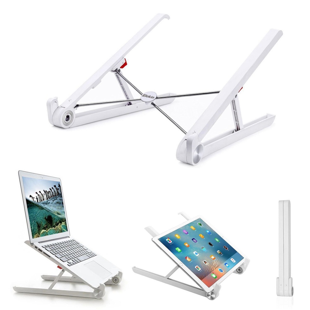 Portable Foldable Adjustable Desktop Notebook Holder Mount Laptop Stand for MacBook Computer PC iPad Tablet white - Image 2