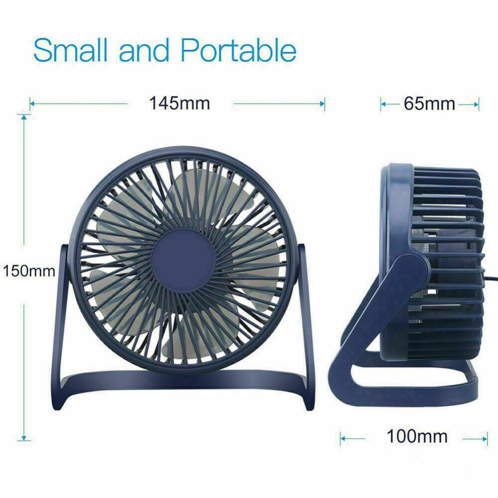 Portable Desktop Mini Fan Usb Rechargeable Ultra-quiet Cooler Cooling Household Electrical Appliances purple black - Image 2