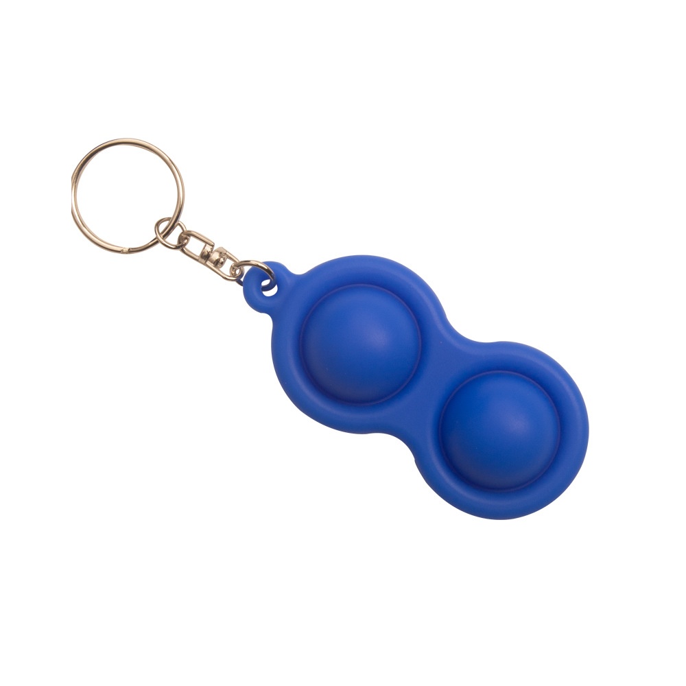 Portable Silicone Rodent Pioneer Keychain Decompression Toy Triangle-blue_Single pack - Image 2