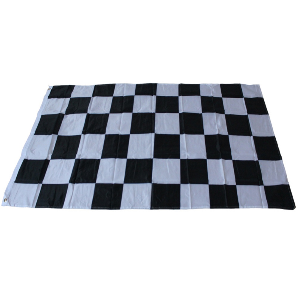 3ft*5ft Racing Checkered Flag Bright Color Fadeless Polyester Fabric with Flagpole Casing - Image 2