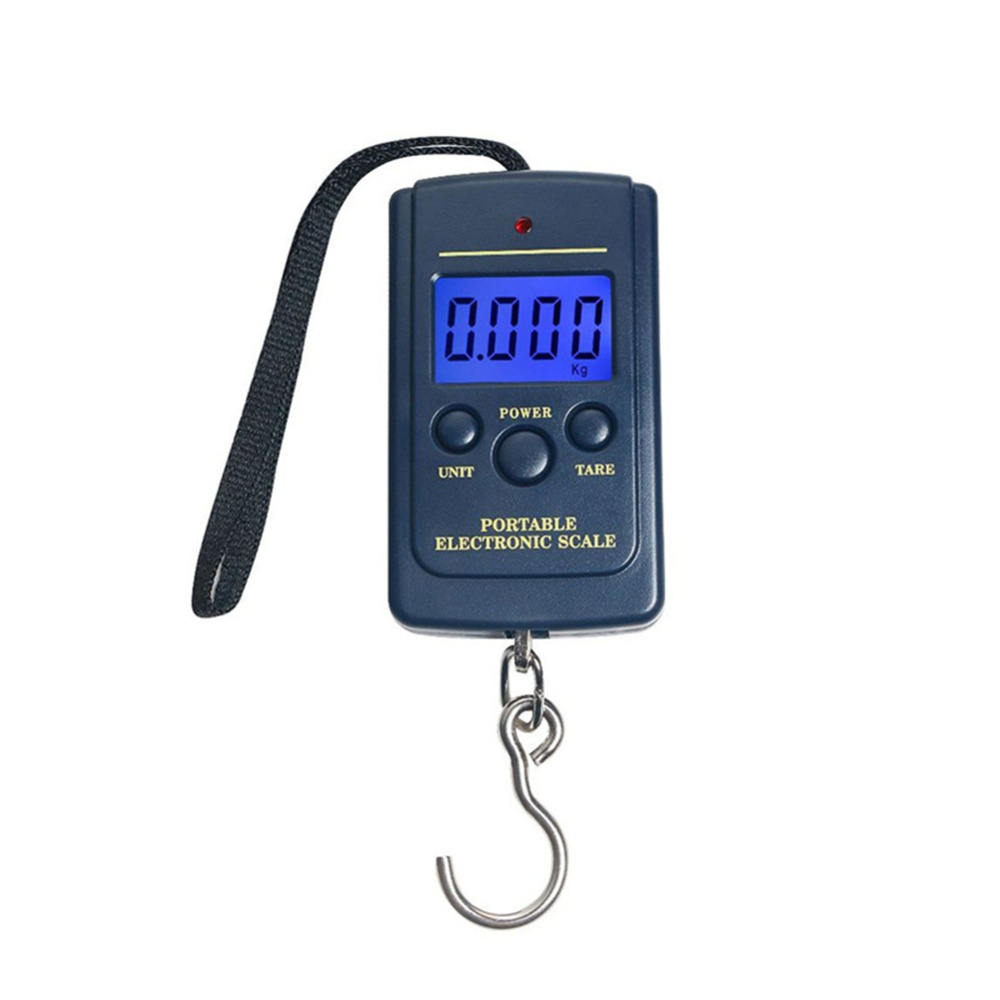 40kg Portable Scale Mini Hanging Fishing Hook Precision Electronic Balance For Parcel Luggages (black with backlight) - Image 3