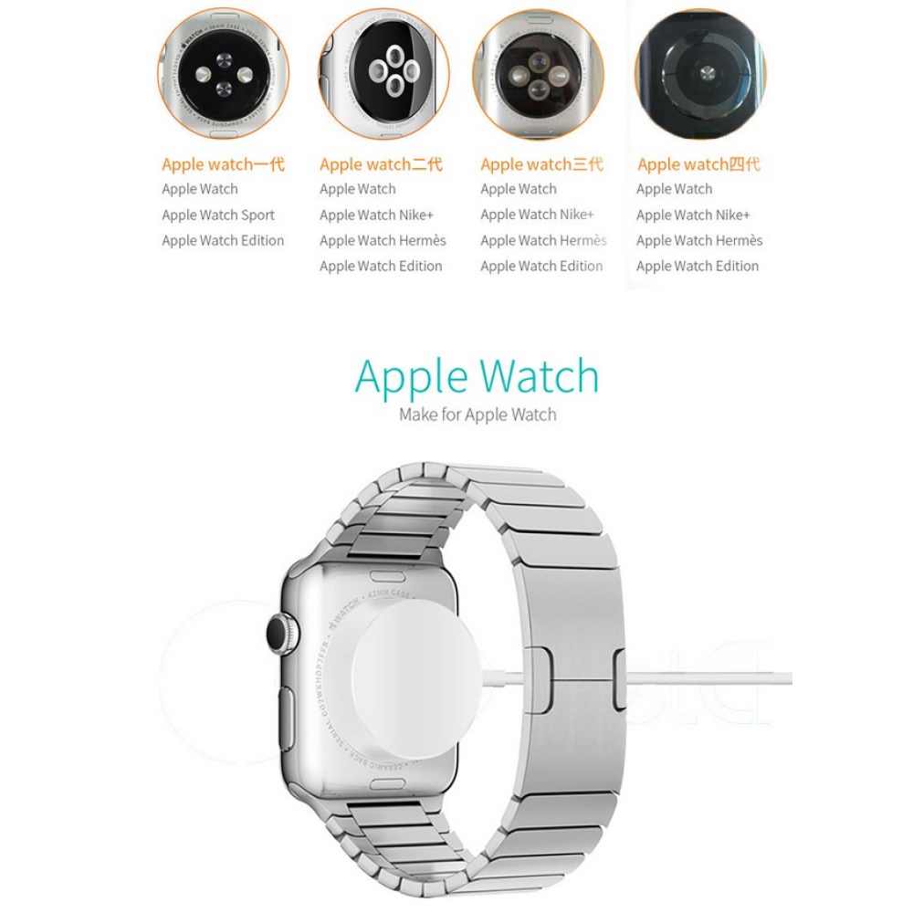 QI Wireless Charger for Apple Watch Magnetic iwatch 1 2 3 4 Fast Charging Station PC white shell