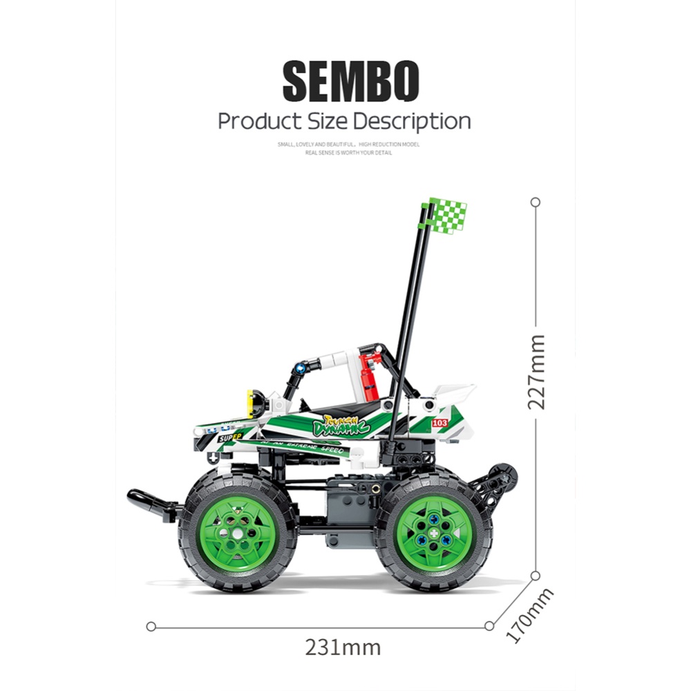 Sembo 701902 High-tech Expert Remote Control Car Building Blocks Toys Bricks Stunt Vehicle Model Diy Educational Birthday Gift For Boys QLD2 - Image 2