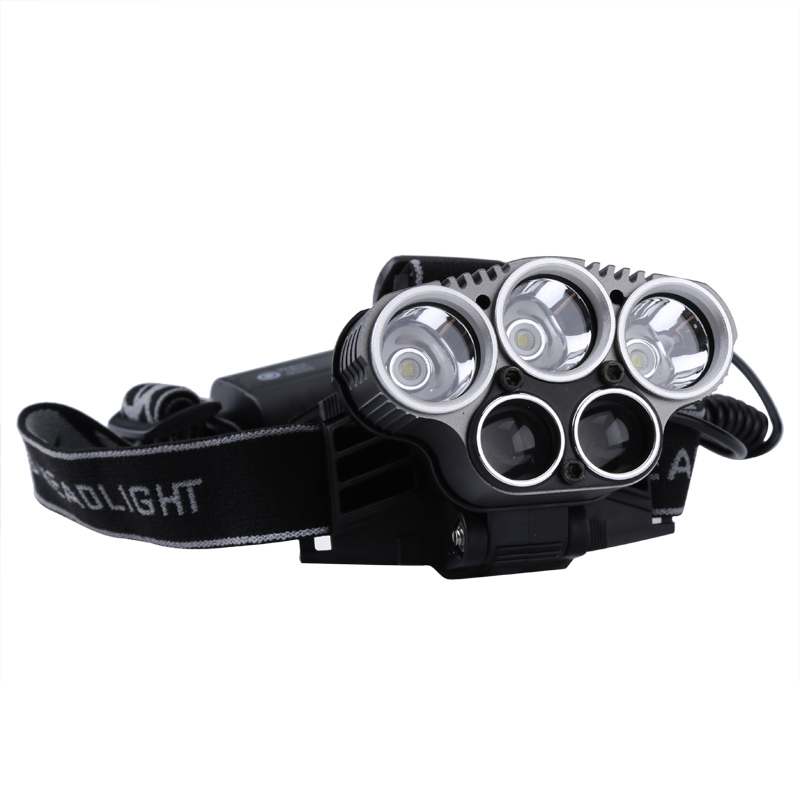 CREE LED Headlight - 5 LED, 2x 18650 Battery, Light Modes, Blue-ray Aluminum Alloy, Adjustable Size And Angle - Image 2