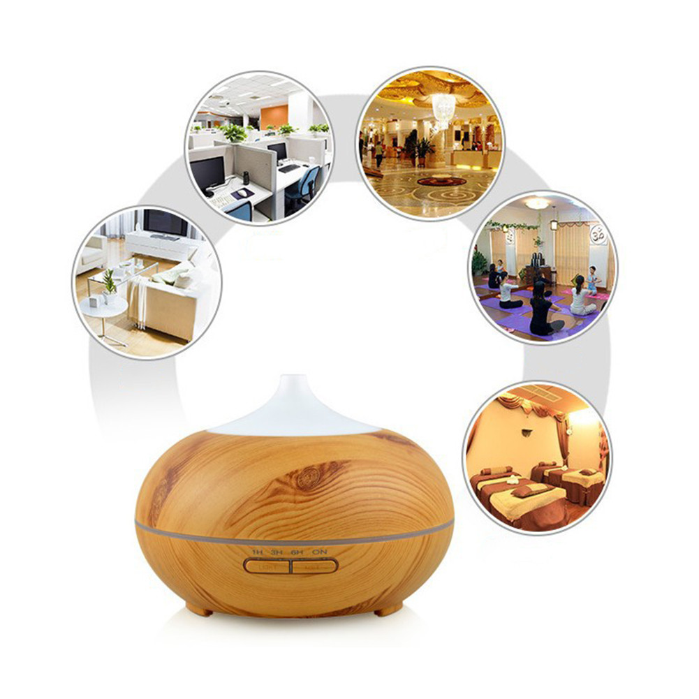 300ML Light Wood Grain Air humidifier UK Plug - Image 2