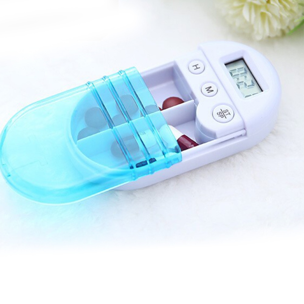 Mini Portable Pills Reminder Alarm Timer Electronic Box Organizer with Display Small First Aid Kit Photo Color - Image 3