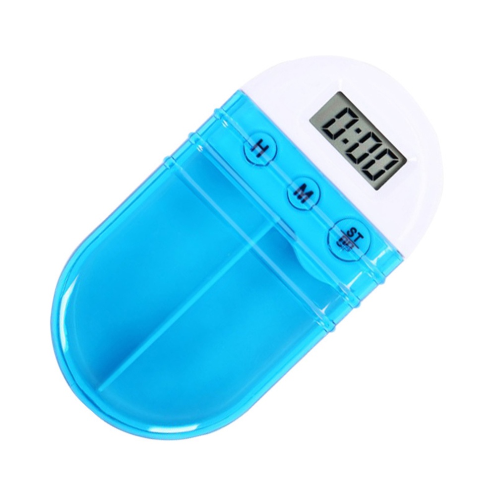 Mini Portable Pills Reminder Alarm Timer Electronic Box Organizer with Display Small First Aid Kit Photo Color - Image 2