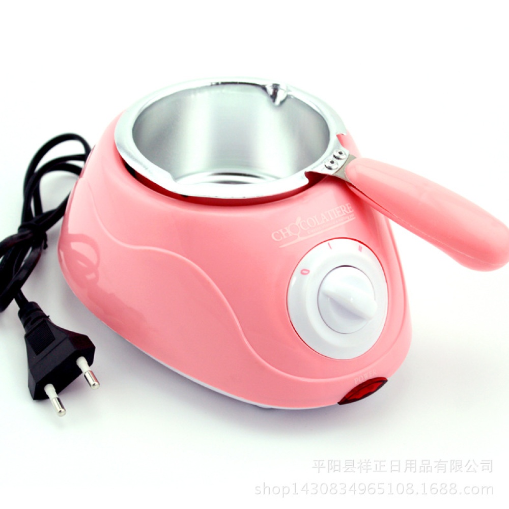 Hot Chocolate Melting Pot Electric Fondue Melter Machine DIY Baking Tool Pink_European regulation 220V - Image 2