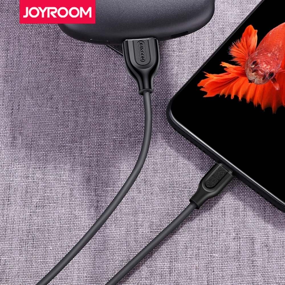 JOYROOM S-L352 2.4A Output Charging Charger Data Sync Micro USB Cable - black Android - Image 2