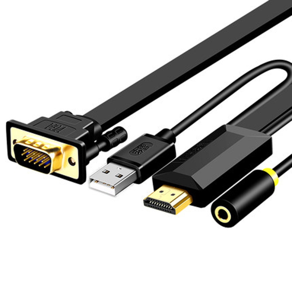 HDMI to VGA Cable To Audio Synchronization Notebook Set-Top Box Connected Monitor 5m - Image 2