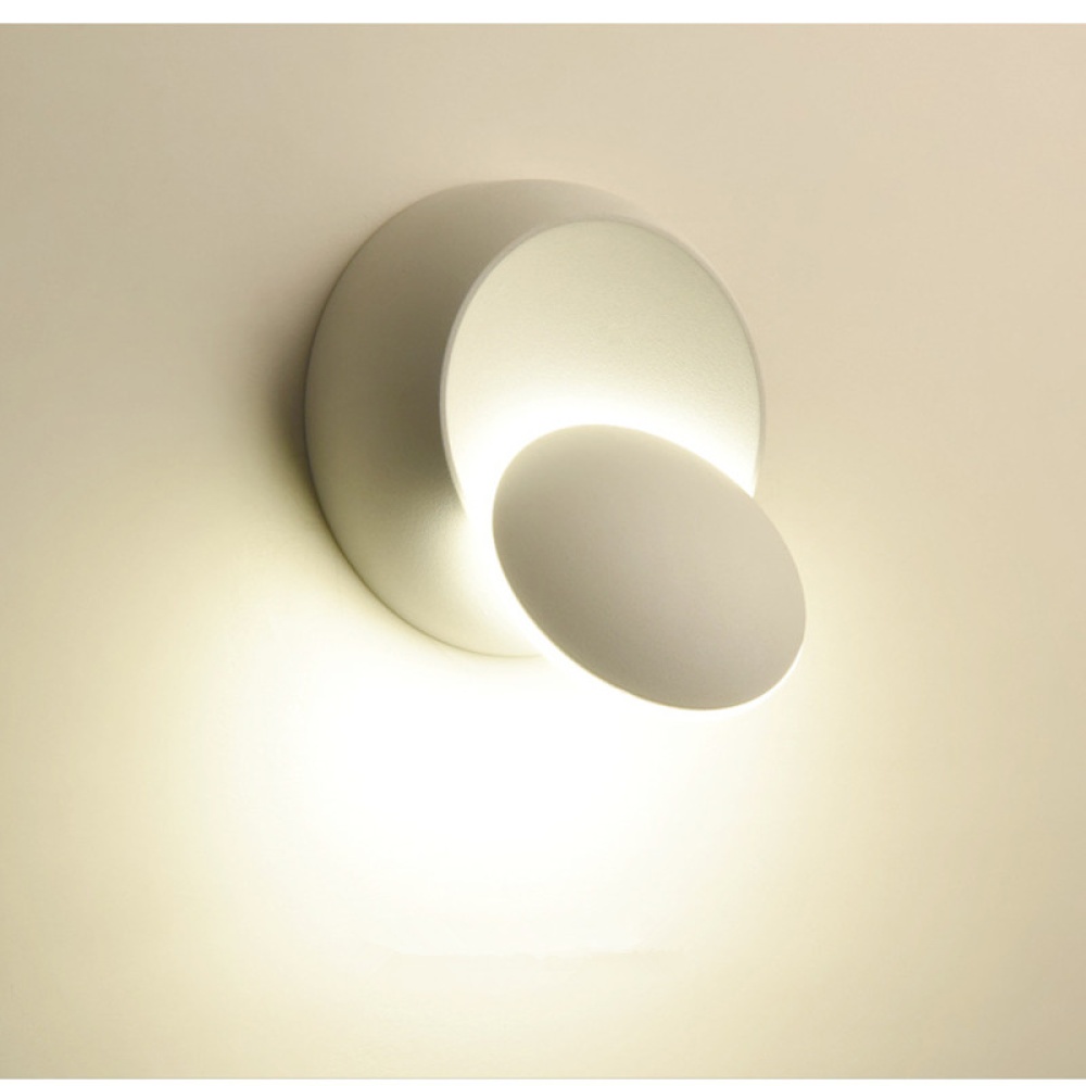 6W LED 360 Degree Rotation Round Shape Waterproof Wall Light Warm white light - Image 2