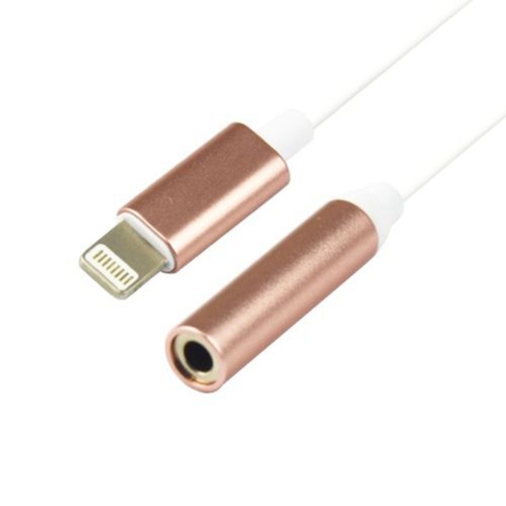 Lightning To 3.5mm Audio Jack Headphone Adapter Connector Cable for iphone 7/7 Plus Rose Gold - Image 2