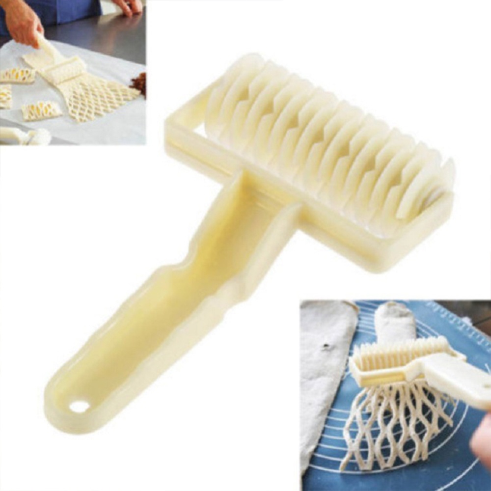 Large White Roller Cutter Baking Tool for Cookie Pie Pizza Bread Pastry white - Image 2