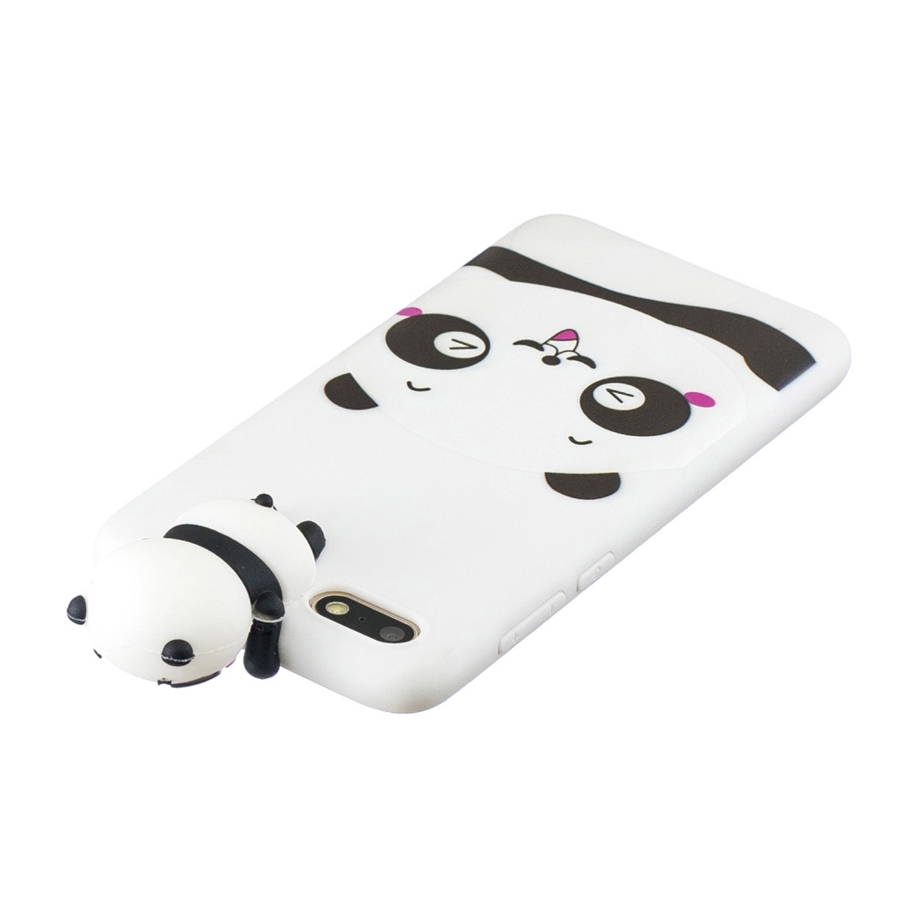 For HUAWEI Y5 2018 3D Cute Coloured Painted Animal TPU Anti-scratch Non-slip Protective Cover Back Case white - Image 2