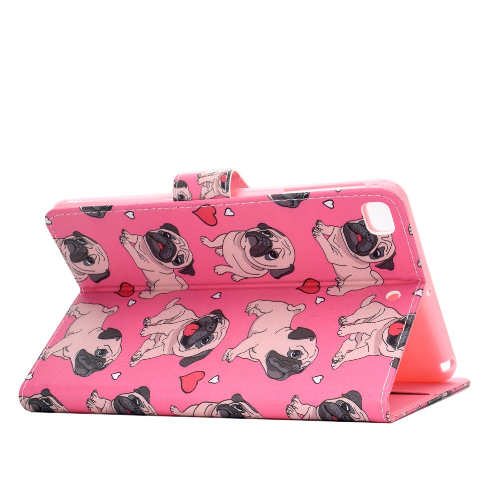 For iPad mini 1/2/3/4/5 Laptop Protective Case Frront Snap Color Painted Smart Stay PU Cover Caring dog - Image 2