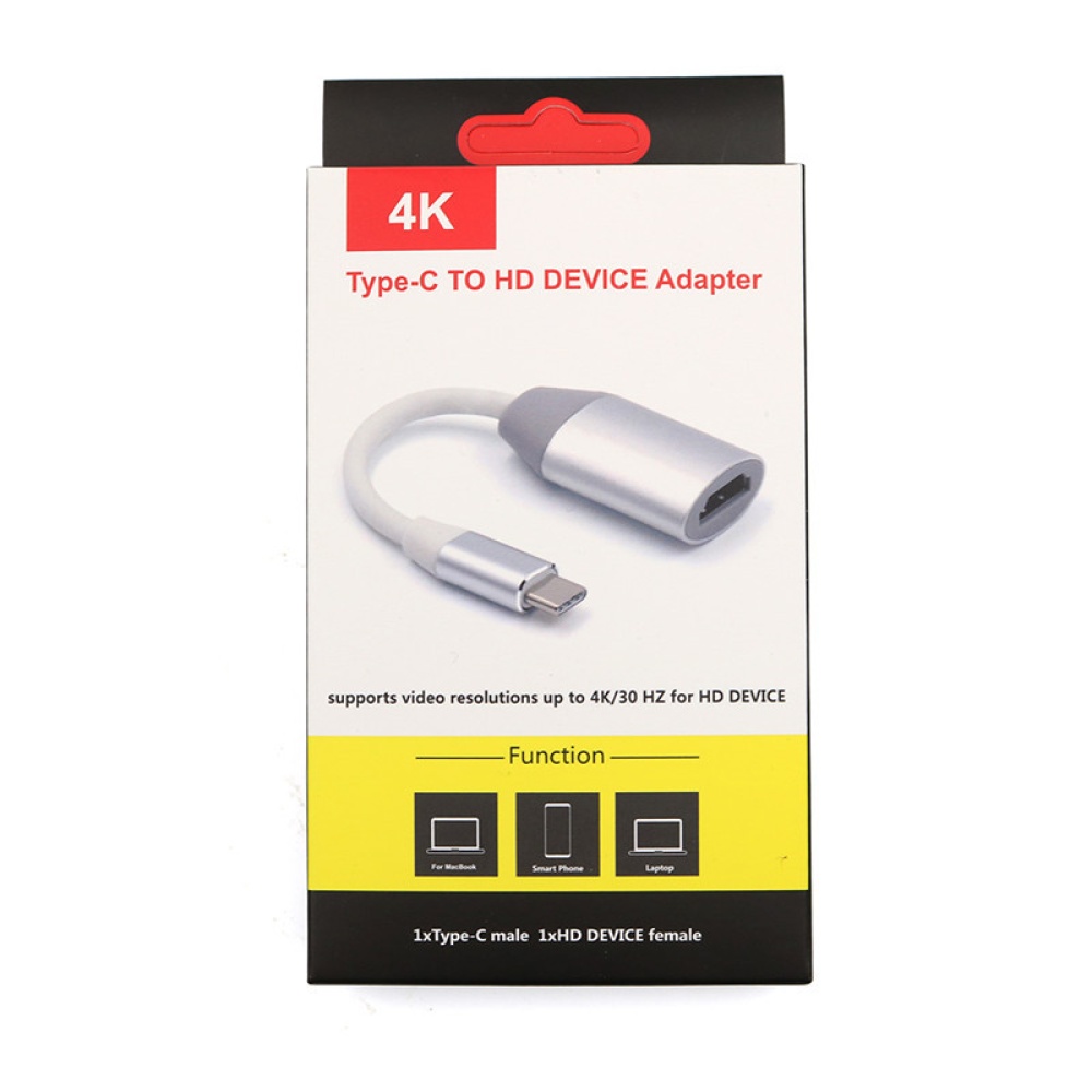 For Apple Mac laptop Type-c to HDMI Video Conversion Cable Type C To Converter Adapter Gold - Image 2