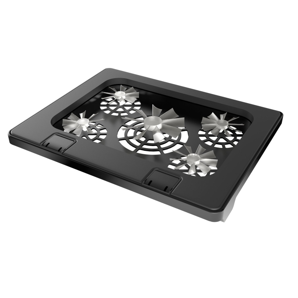 12-17 inch Quiet Laptop Cooling Pad USB Cooler Portable Air-cooled Fan Stand black - Image 3