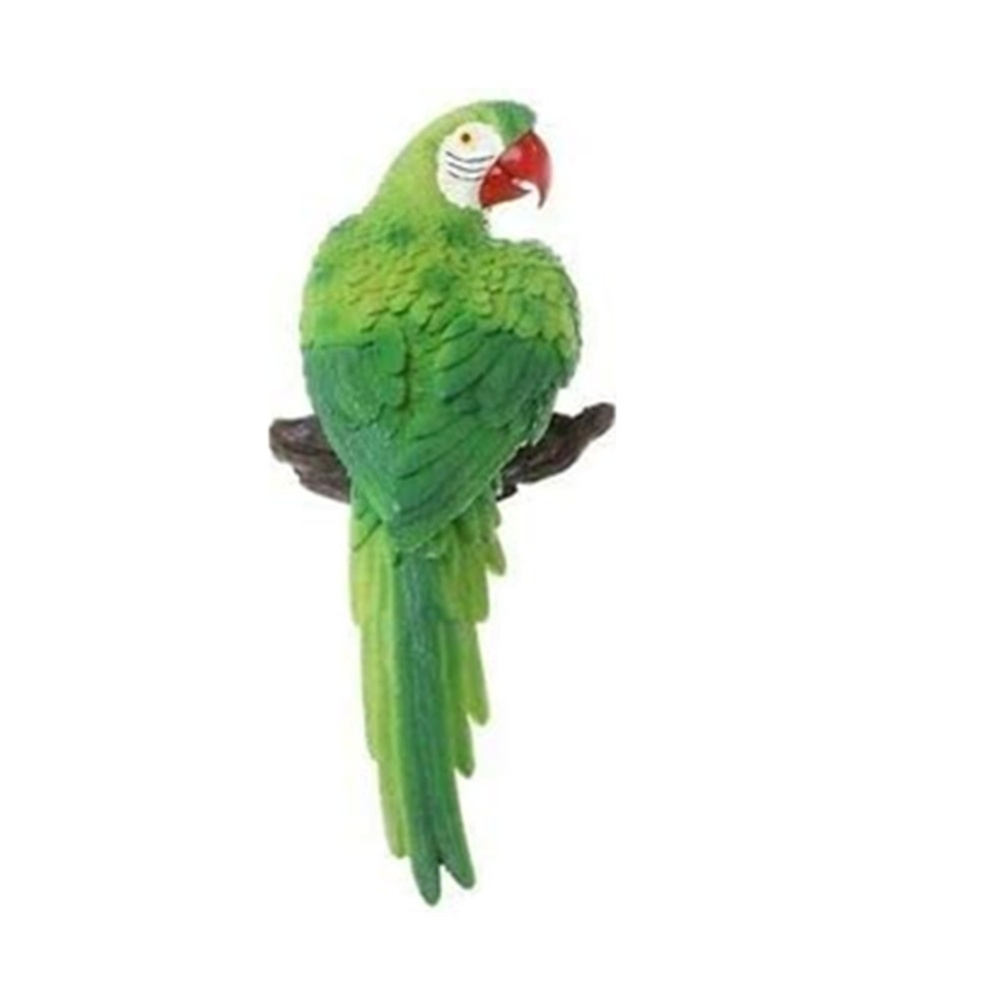 Simulation Parrot Bird Sculpture Wall Hanging Resin Crafts Decor Pendant - Image 2