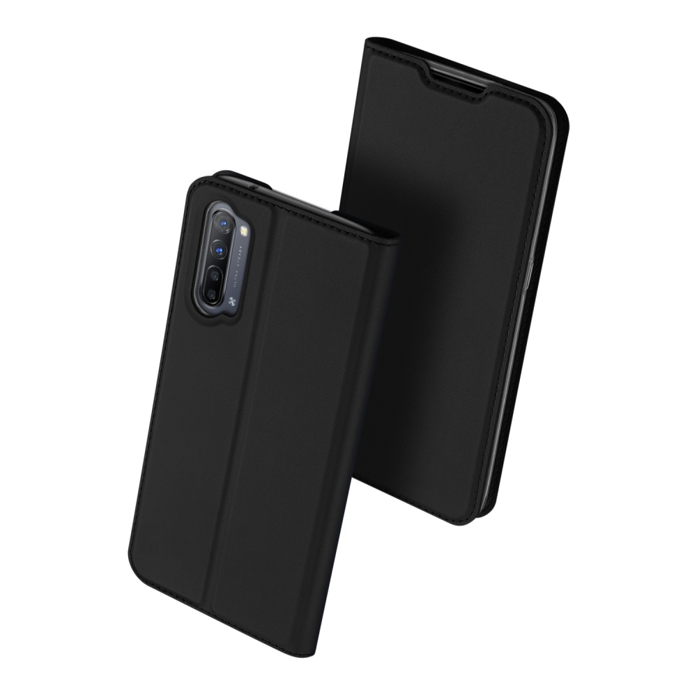 For OPPO Reno 3/3 Pro/ 3 pro 4G Case Magnetic Closure Card Slots Cellphone Cover Screen Protector Stand Available Leather Shell black - Image 2