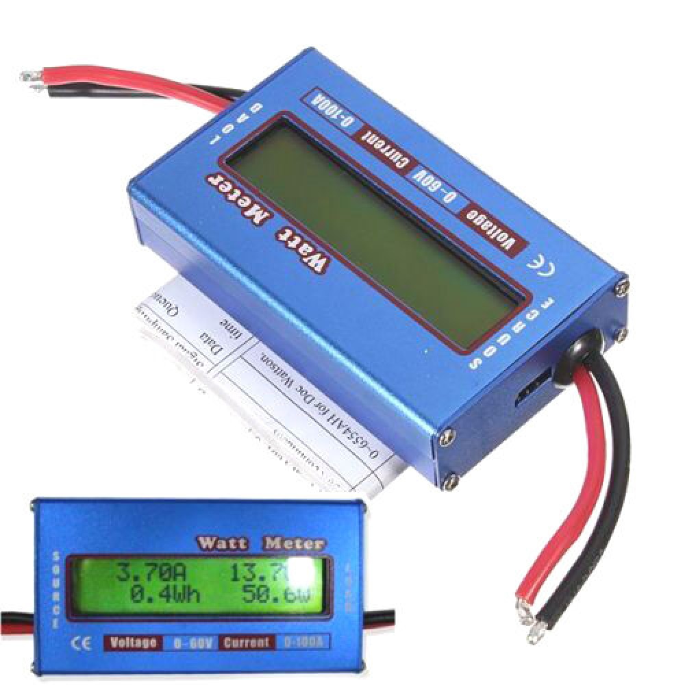 100A 60V DC RC Helicopter Airplane Battery Power Analyzer Watt Meter Balancer(Blue) blue - Image 3