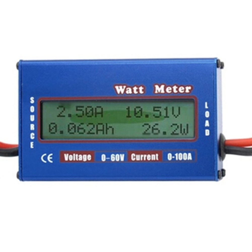 100A 60V DC RC Helicopter Airplane Battery Power Analyzer Watt Meter Balancer(Blue) blue - Image 2