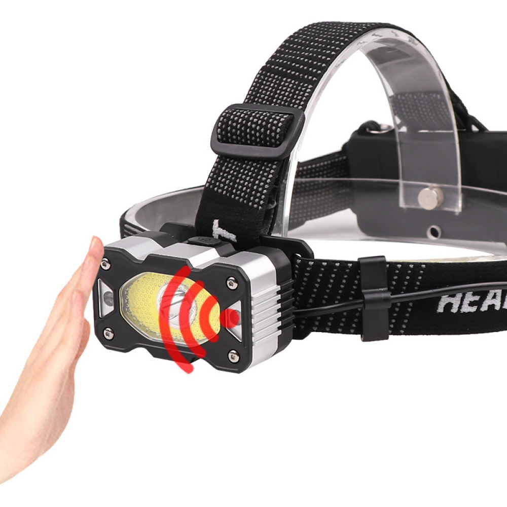 XPG+COB LED Headlamp Intelligent Induction USB Charging Bright Torch Headlight + cable - Image 2