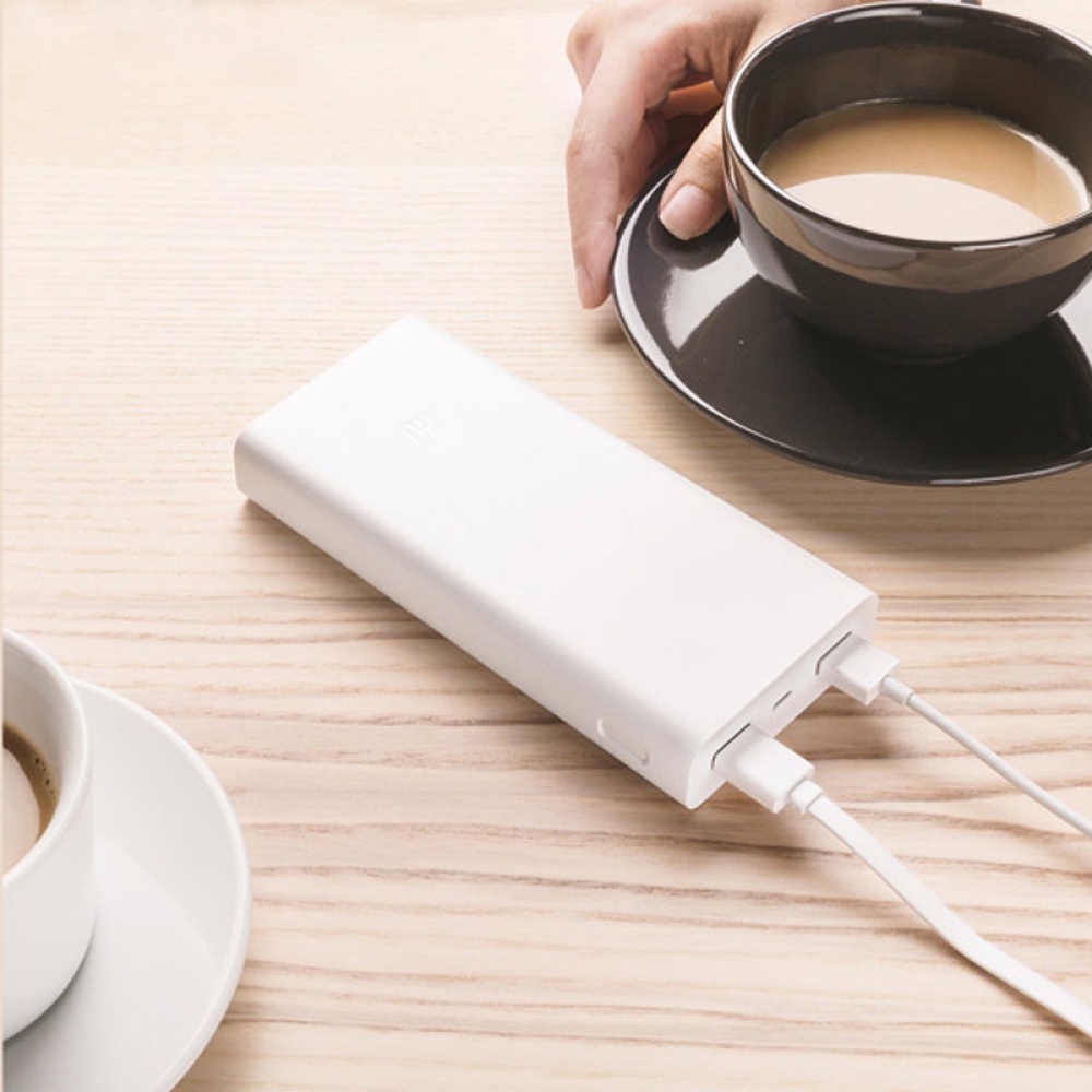 Xiaomi Power Bank 2C 20000mAh Dual USB Powerbank Portable External Battery white - Image 2