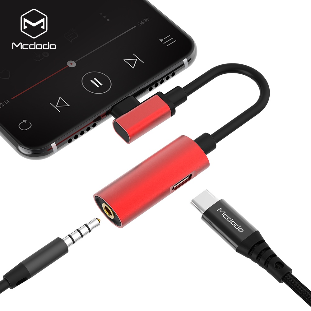 MCDODO Type-c to DC3.5mm Audio Adapter Red - Image 2