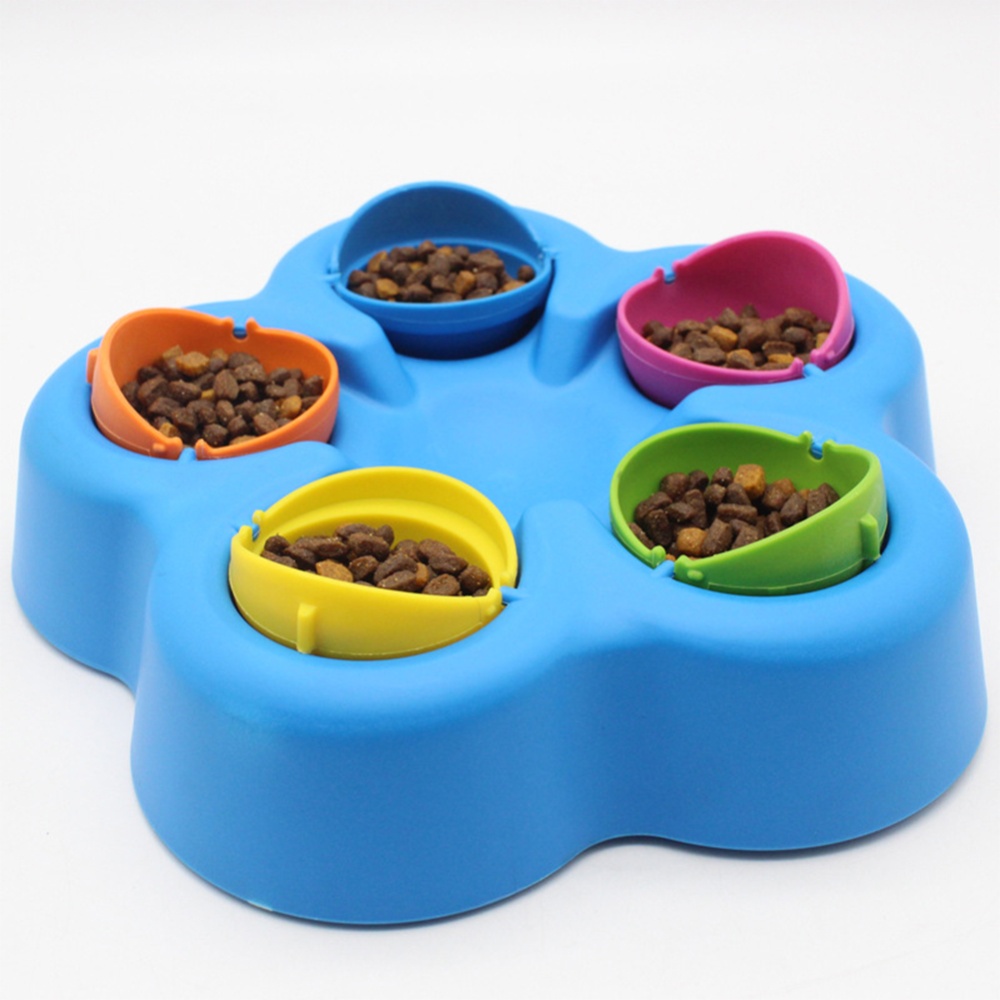 IQ Educational Slow Feeding Food Bowl Anti Choke Feeder Pet Dog Cat Puzzle Toy Random Color