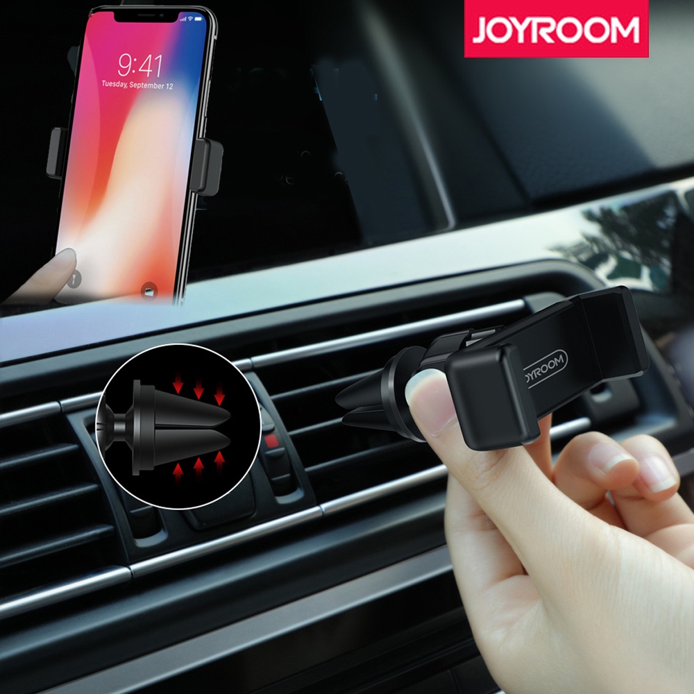 JOYROOM ZS110 Mobile Car Phone Holder Mount Clip Magnetic Air Vent - Black Gray - Image 2