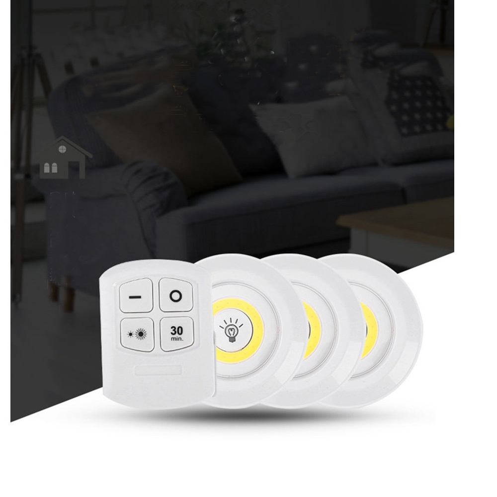 COB Wireless Remote Control Pat Light for Bedside Nursing Bedroom Cabinet Emergency Warm White_3 - Image 3