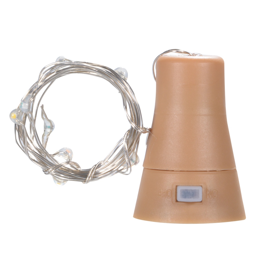 8LED/10LED Solar Powered Wine Bottle Cork Shape Night Lights Fairy Lamp String Light 8LED, Multicolor