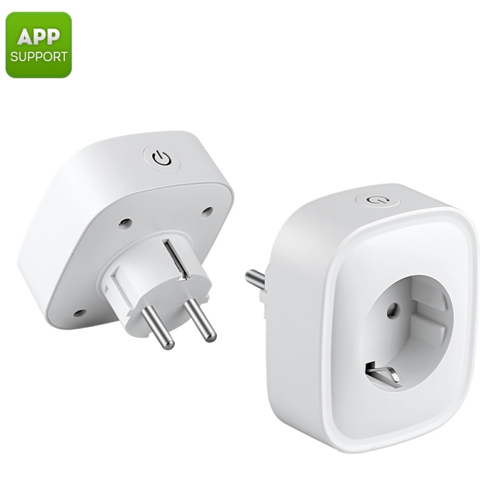 Smart Home WiFi Plug - Type F, Wi-Fi, iOS + Android App Support